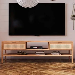 TV Lowboard mit Rattan Artjes