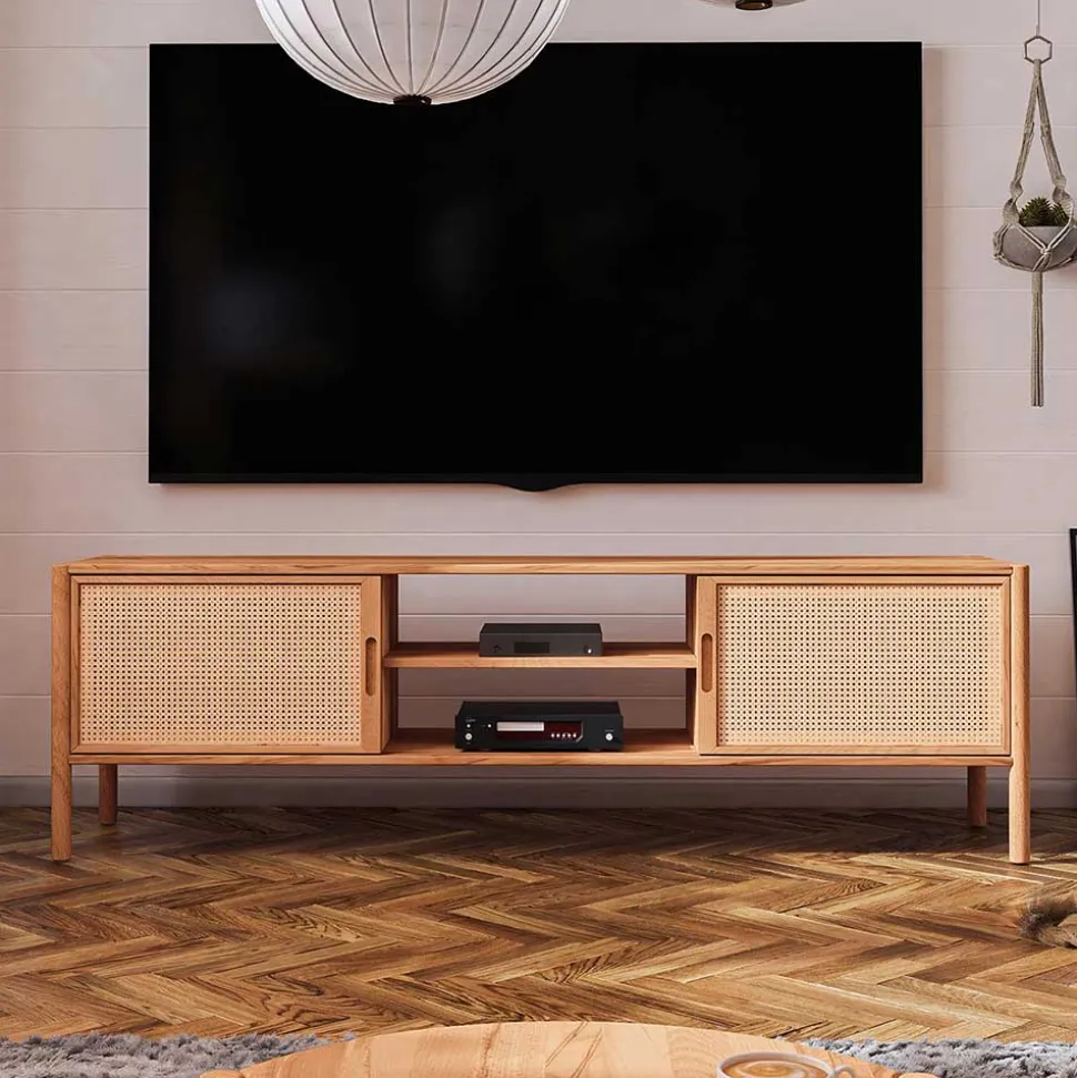 TV Möbel mit Rattan Türen Artjes
