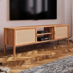 TV Möbel mit Rattan Türen Artjes