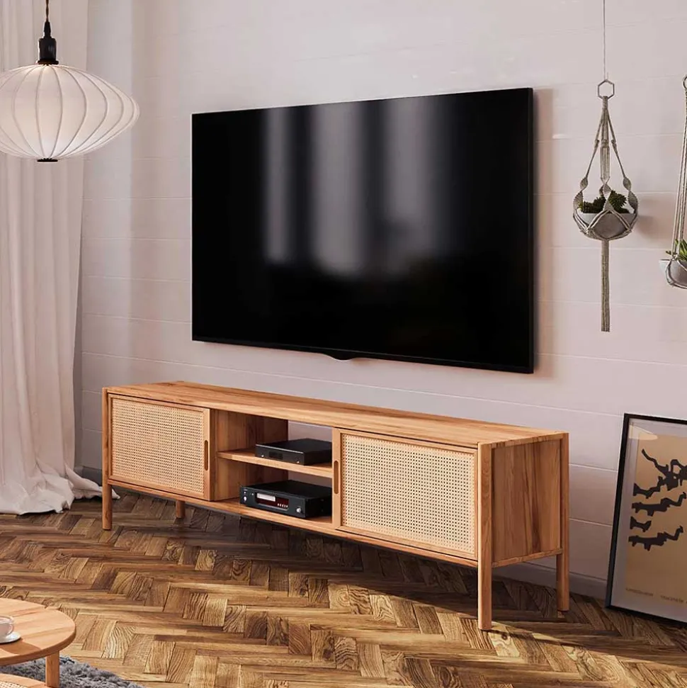 TV Möbel mit Rattan Türen Artjes