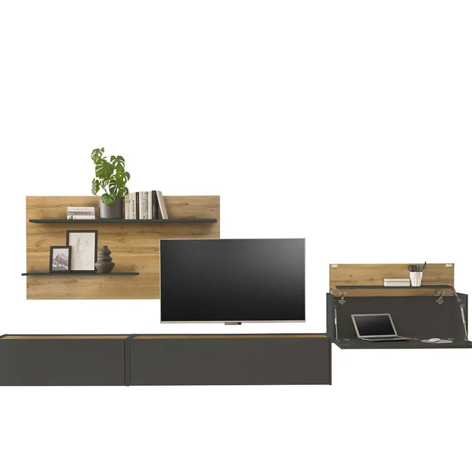 TV und Home Office Wohnwand Uzniana