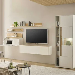 TV Wohnwand mit Schreibtisch Rascian