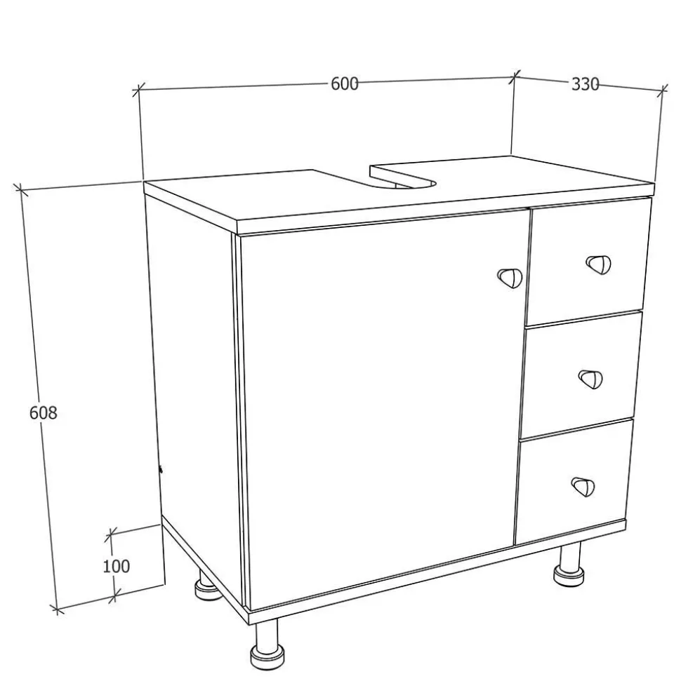 Unterbeckenschrank Roselina