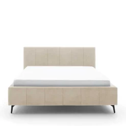 Velours Polsterbett Beige Sonna