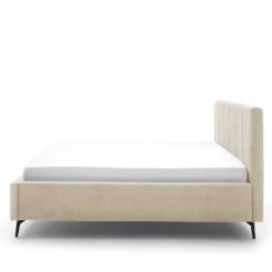 Velours Polsterbett Beige Sonna