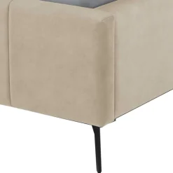 Velours Polsterbett Beige Sonna