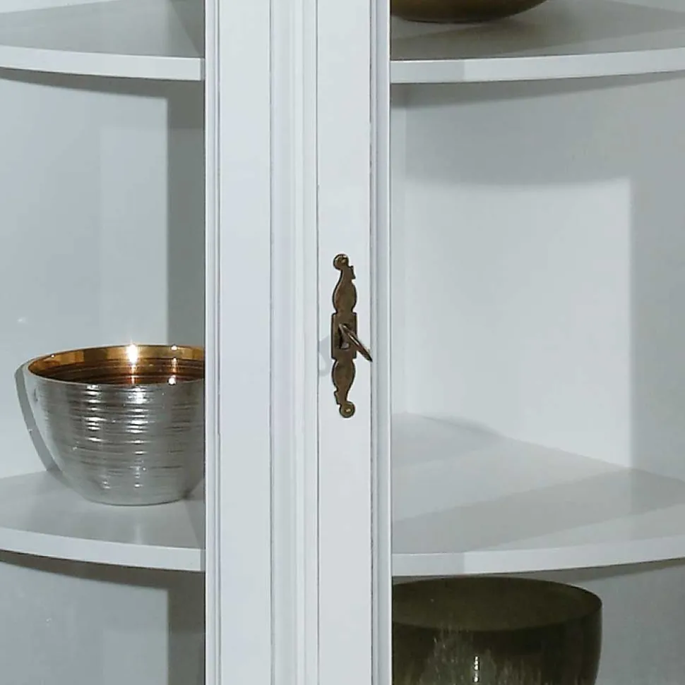 Vintage Stil Eckvitrine Giralva