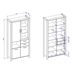 Vitrinenschrank Foxxy