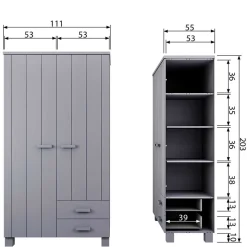 Vollholzschrank Vapano
