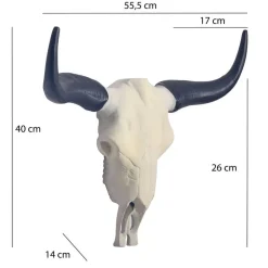 Wanddeko Stierkopf Len