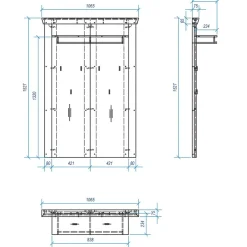 Wandgarderobe Flurencina