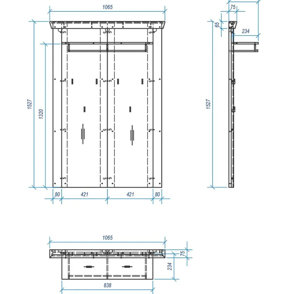 Wandgarderobe Flurencina