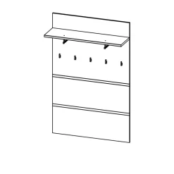 Wandgarderobe Lunira