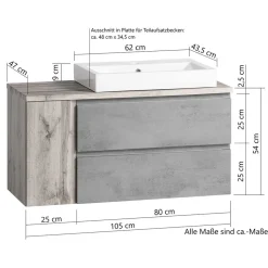 Waschbeckenschrank Fregato