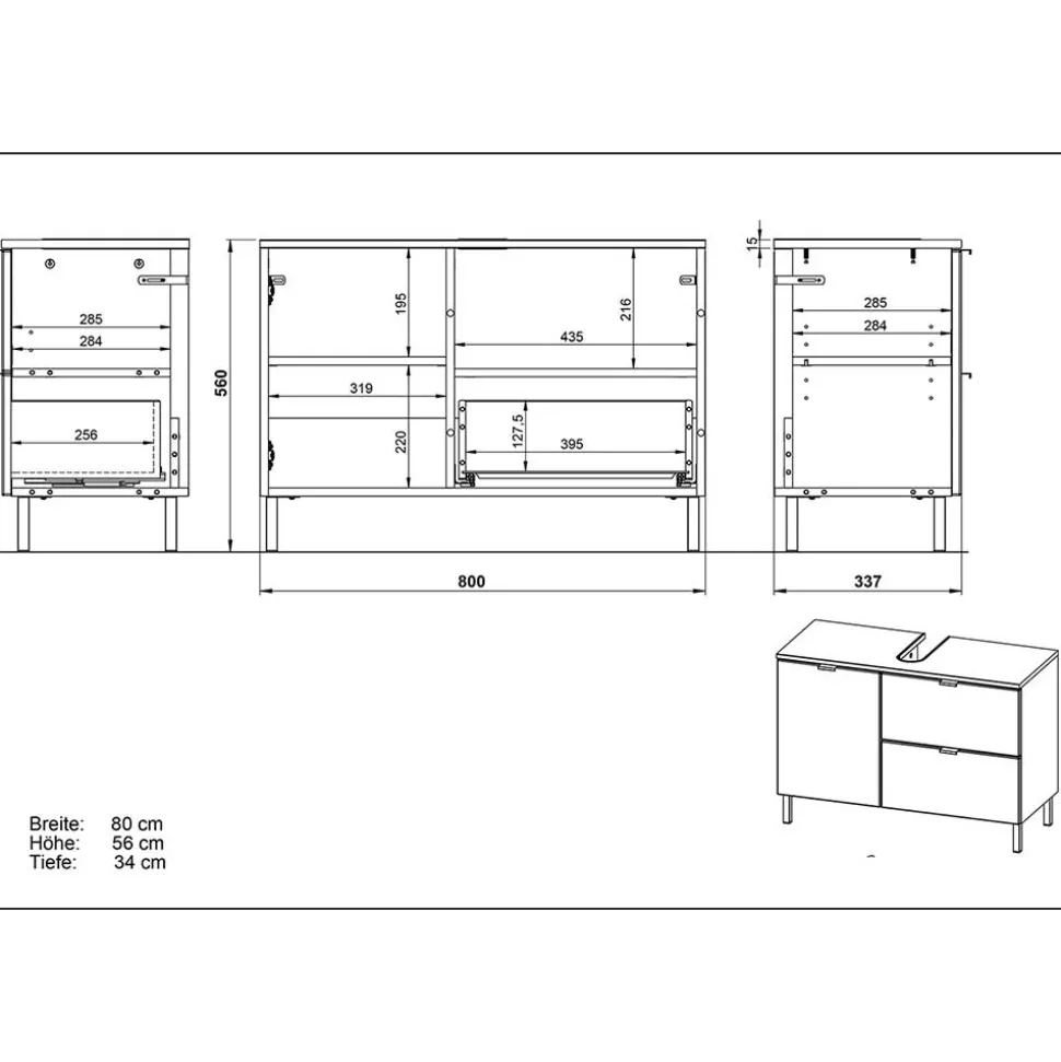 Waschbeckenschrank Mazuera