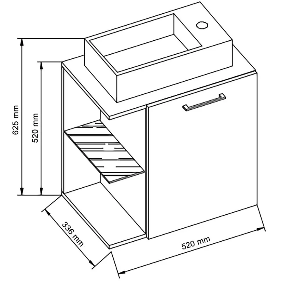 Waschbeckenunterschrank Bojana