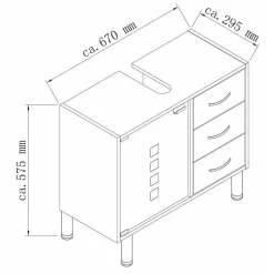 Waschbeckenunterschrank Juffon