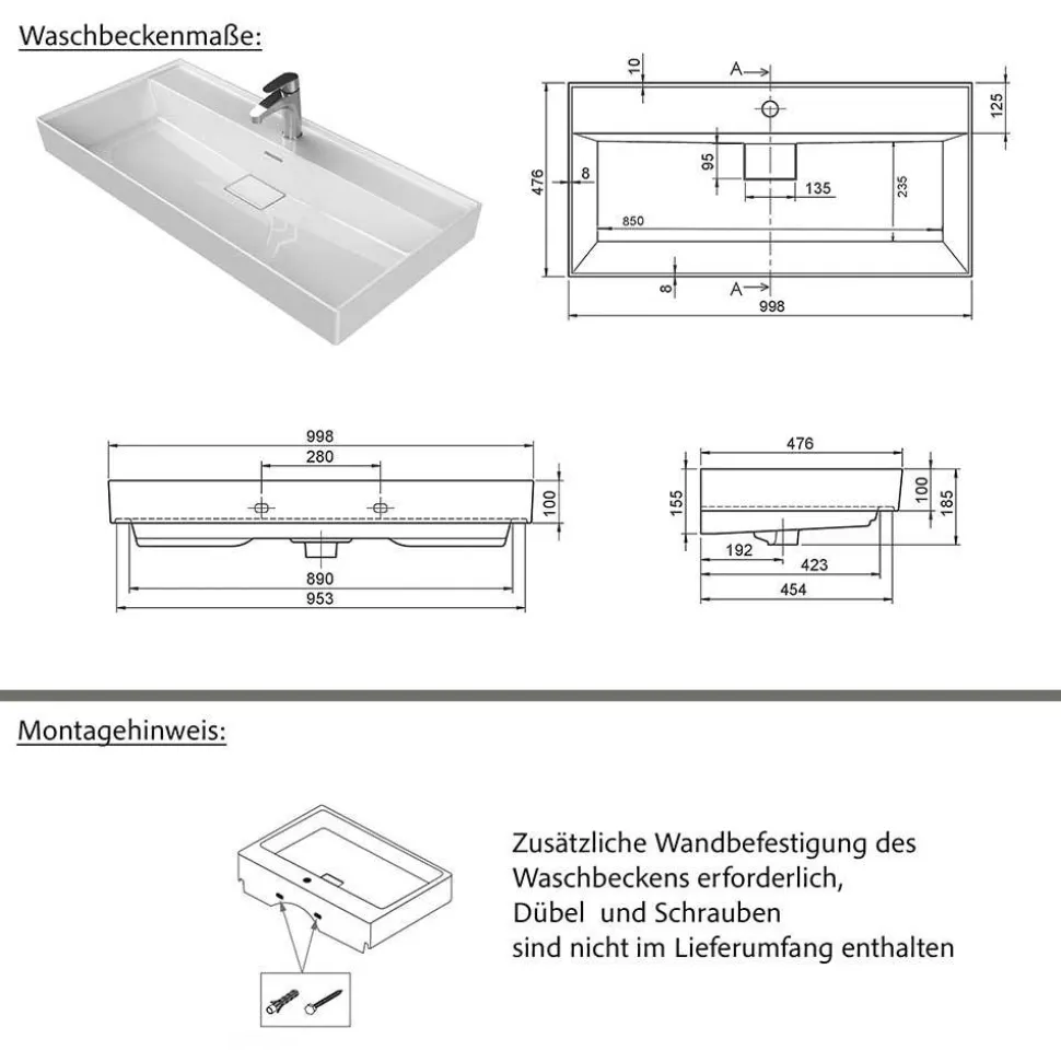 Waschbeckenunterschrank Typon