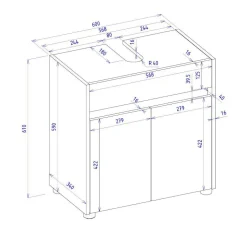 Waschbeckenunterschrank Uzniana