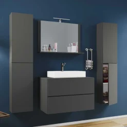 Waschplatz Set Anthrazit Kanmura