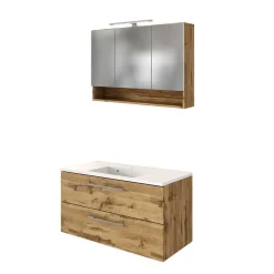 Waschtisch und LED Spiegelschrank Dolveran