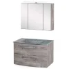 Waschtisch und Spiegelschrank Isdrina
