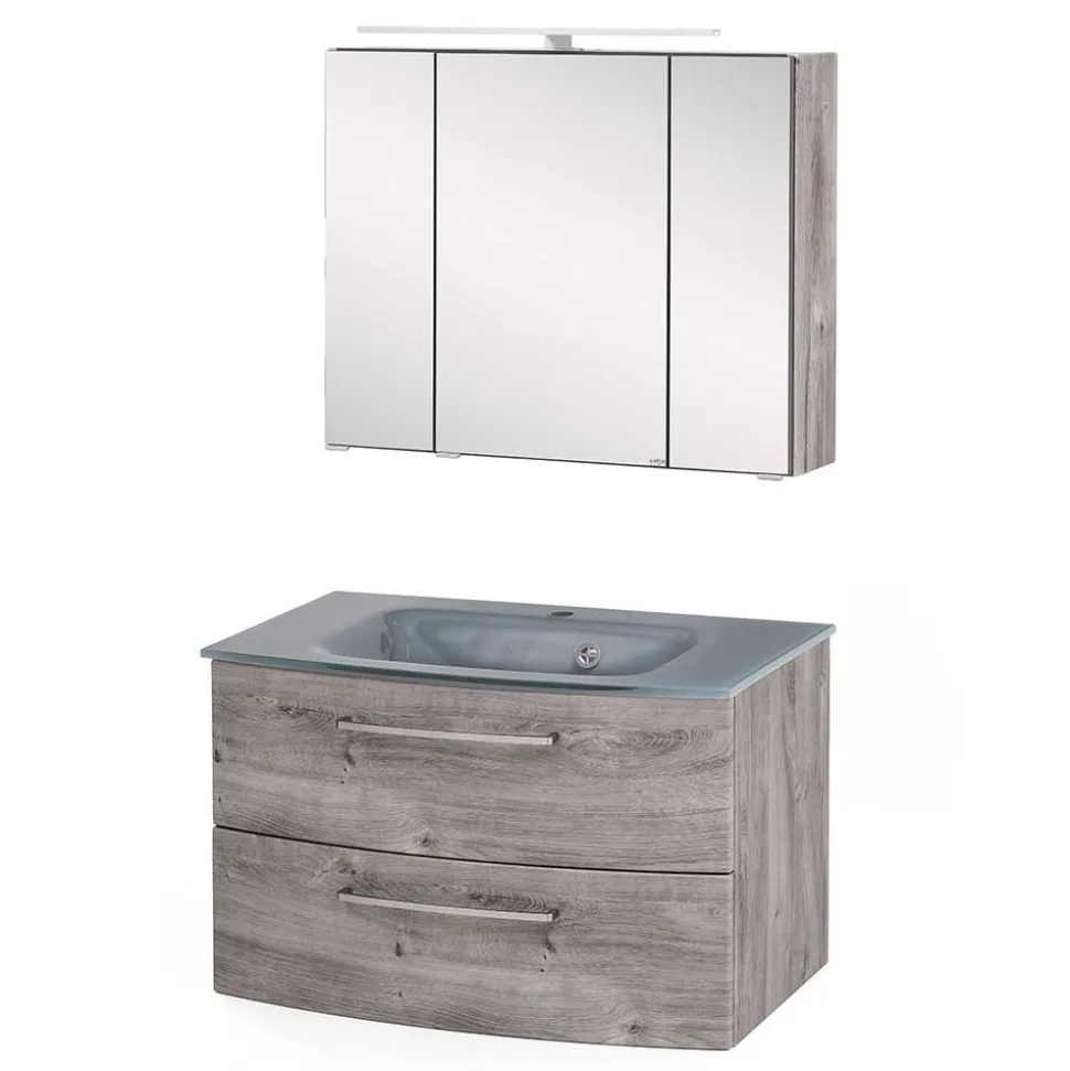 Waschtisch und Spiegelschrank Isdrina