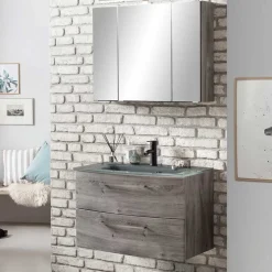 Waschtisch und Spiegelschrank Isdrina