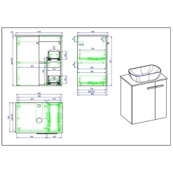 Waschtischschrank Nushivon