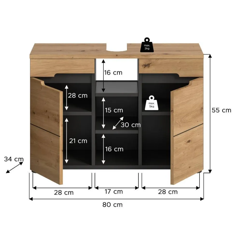 Waschtischunterschrank Alexandro