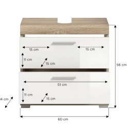 Waschtischunterschrank Kwesina