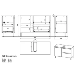 Waschtischunterschrank Ortensia