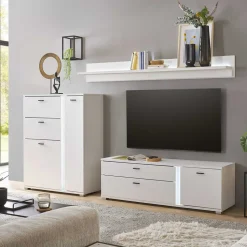 Weiße Design Wohnwand Constantin