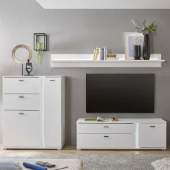 Weiße Design Wohnwand Constantin
