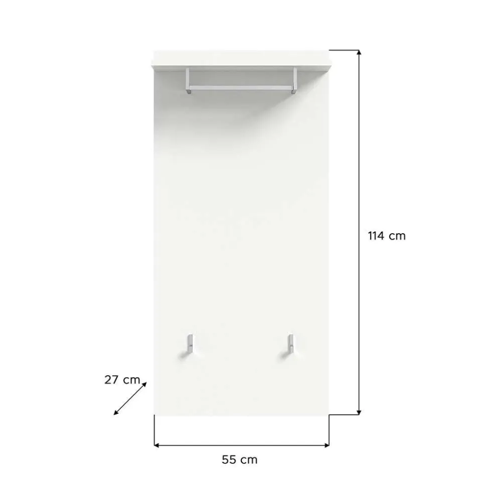 Weiße Garderobe Ampiano