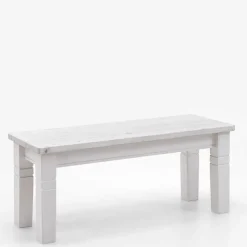 Weiße Massivholz Bank Kalimba