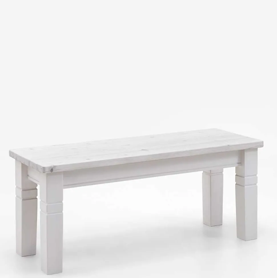 Weiße Massivholz Bank Kalimba