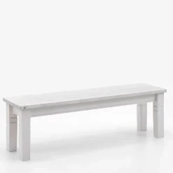 Weiße Massivholz Bank Kalimba