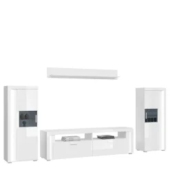 Weiße Wohnzimmer Anbauwand Countrys