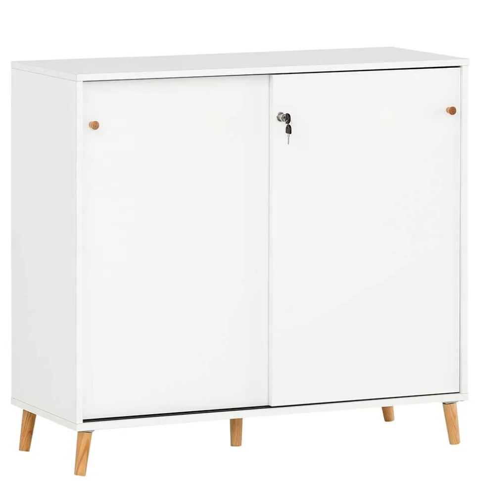 Weißer Aktenordnerschrank Palencial