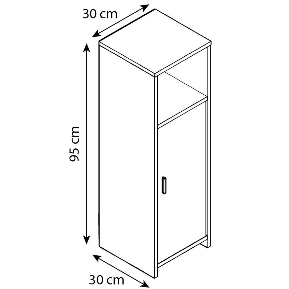 Weißer Badseitenschrank Vimalta