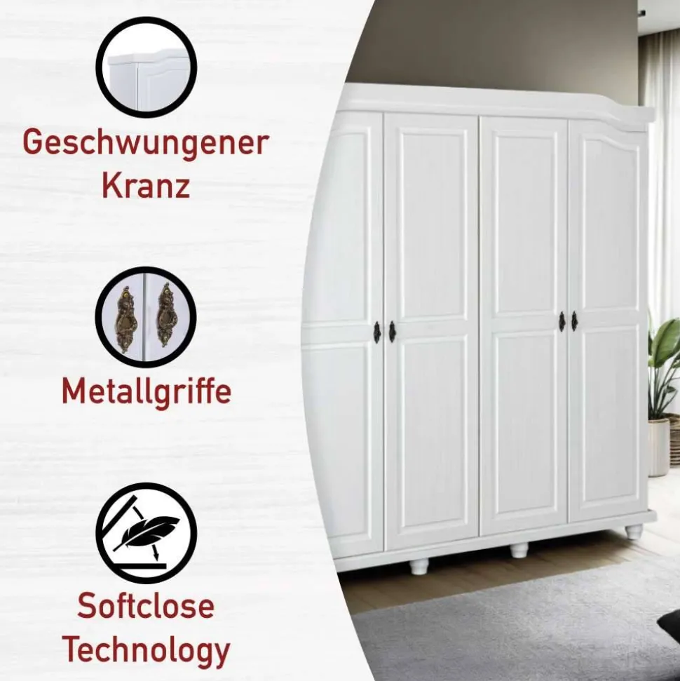 Weißer Kleiderschrank Pasterra