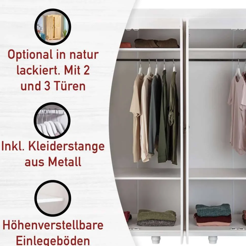 Weißer Kleiderschrank Pasterra