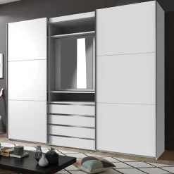Weißer Schiebetürenschrank Lymesca