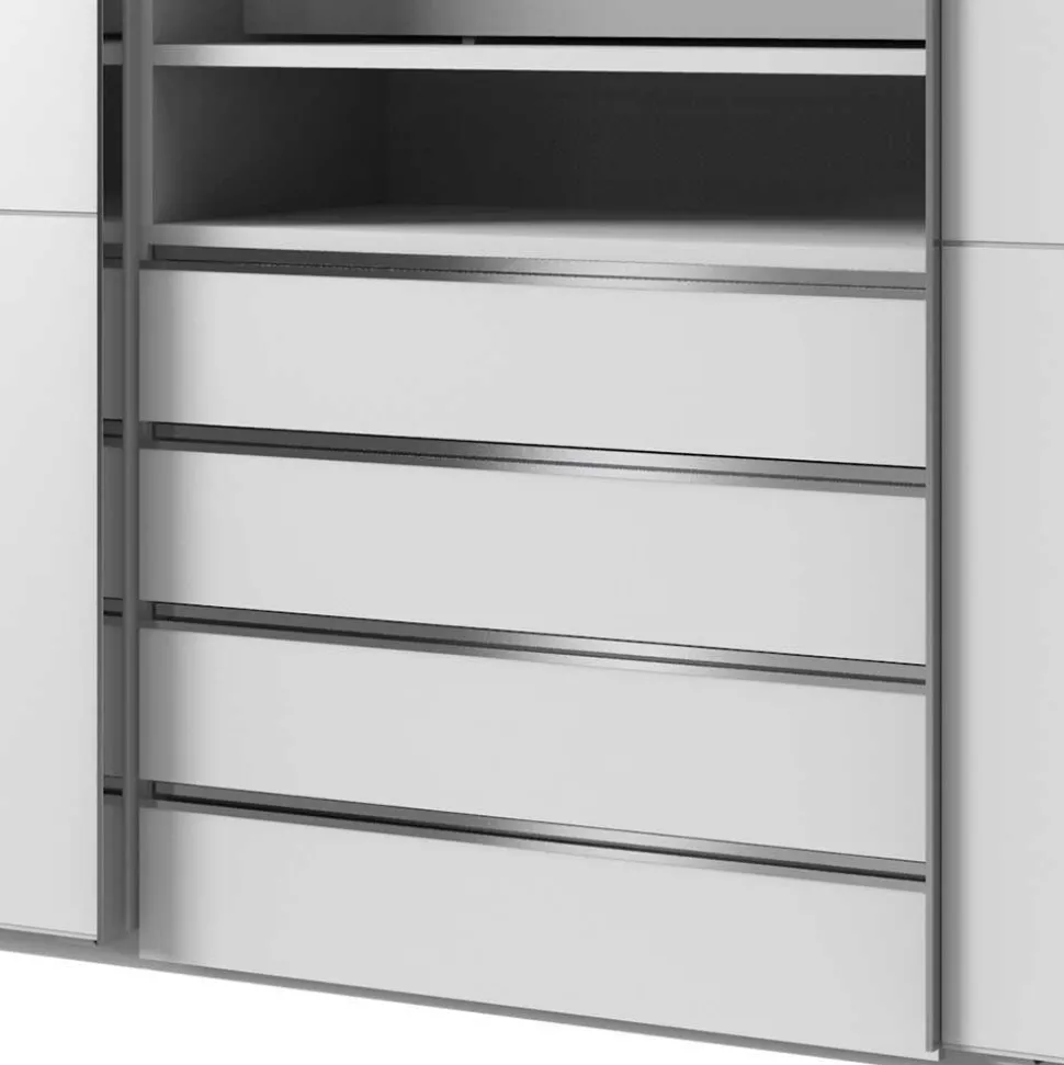 Weißer Schiebetürenschrank Lymesca