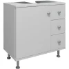 Weißer Waschbeckenschrank Osmin