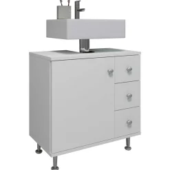 Weißer Waschbeckenschrank Osmin