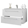 Weißer Waschbeckenschrank Selami