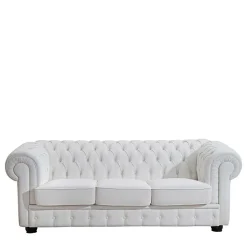 Weißes Chesterfield Sofa Jymm