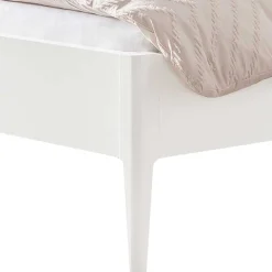 Weißes Massivholz Bett Lury